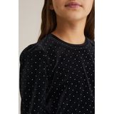 WE Fashion - Longsleeve - Polyester - Met Glitter en Strass-steentjes