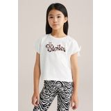 WE Fashion - T-shirt - Zwart - Regular fit - Katoen