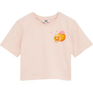 WE Fashion - Shirt - Oranje - Ronde Hals - Kwartmouw - Losse Pasvorm