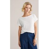 WE Fashion - T-shirt - Regular Fit - Met Open Structuur