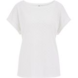 WE Fashion - T-shirt - Regular Fit - Met Open Structuur
