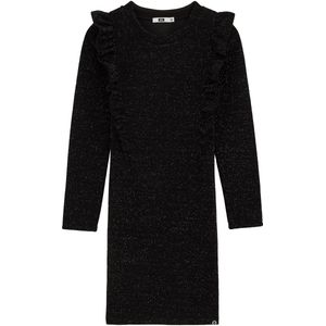 WE Fashion - Jurk - Zwart - Lange Mouwen - Glinsterend Polyester