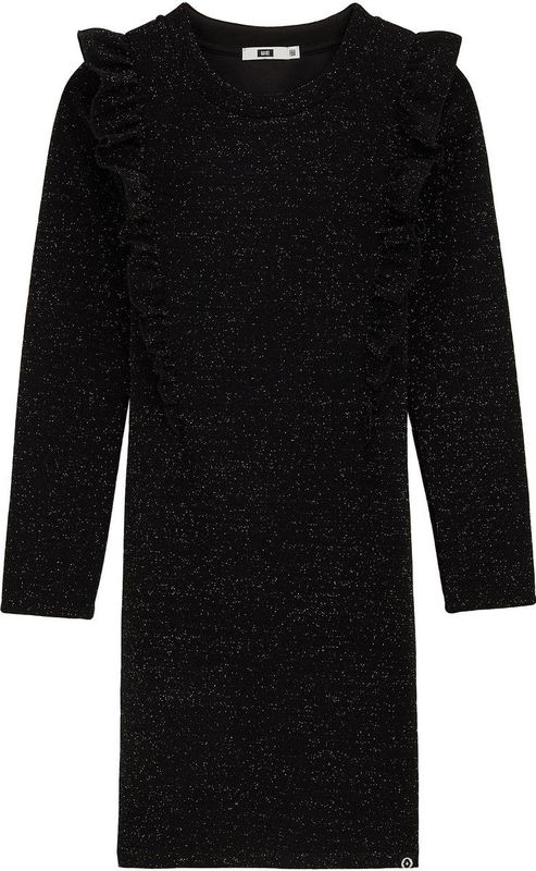 WE Fashion - Jurk - Zwart - Lange Mouwen - Glinsterend Polyester