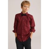 WE Fashion - Overhemd - Donkerrood - Regular Fit - Katoen