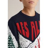 WE Fashion - Jongens Trui - Donkerblauw - Regular Fit