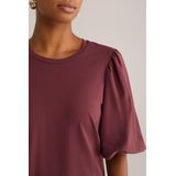 WE Fashion - Dames T-shirt - Saffraan Rood - Katoen