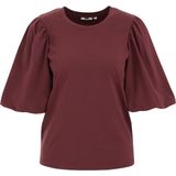 WE Fashion - Dames T-shirt - Saffraan Rood - Katoen