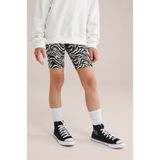 WE Fashion - Korte Broek - Zwart met Wit