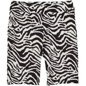 WE Fashion - Korte Broek - Zwart met Wit