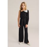 WE Fashion - Jumpsuit - Zwart - Regular Fit