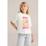 WE Fashion - Oversized T-shirt - Meisjes - Met Embroidery