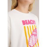 WE Fashion - Oversized T-shirt - Meisjes - Met Embroidery