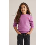 WE Fashion sweater met backprint paars