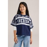 WE Fashion - T-shirt - Meisjes - Met Kant