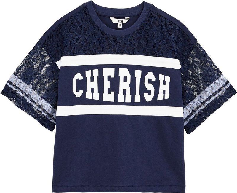 WE Fashion - T-shirt - Meisjes - Met Kant