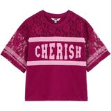 WE Fashion - T-shirt - Aubergine - Meisjes - Katoen