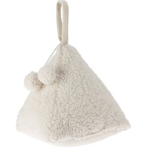H&amp;S Collection Deurstopper Teddy - wit - 17 x 17 x 16 - polyester