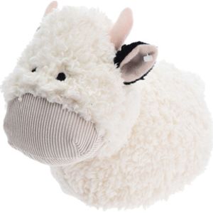 Deurstopper - koe - wit - 27 x 17 x 18 cm - polyester - dieren thema deurstoppers - Deurstoppers