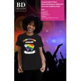 Bellatio Decorations Gay Pride T-shirt voor dames - regenboog schaap - licht roze - LHBTI