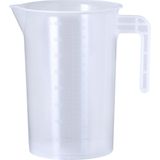 Keuken maatbekers set - kunststof - transparant - 4 maten - schenktuit - 500/1000/2200/4000 liter