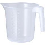 Keuken maatbekers set - kunststof - transparant - 4 maten - schenktuit - 500/1000/2200/4000 liter