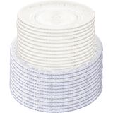 Plasticforte - Onbreekbare Gebak/ Taart Bordjes - Transparant - Kunststof - Set van 24