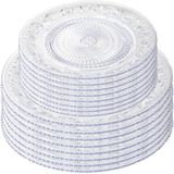Plasticforte - Onbreekbare Servies Borden - Transparant - Kunststof - Set van 16