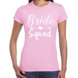 Bellatio Decorations - Bride Squad - T-shirt - Licht Roze - 100% Katoen