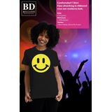 Bellatio Decorations - Verkleed T-shirt - Blauw - Smile Emoticon