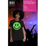 Bellatio Decorations - Verkleed T-shirt - Blauw - Smile Emoticon