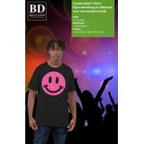 Bellatio Decorations - Verkleed T-shirt - Blauw - Smile Emoticon