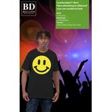 Verkleed T-shirt voor heren - Smile Emoticon - blauw - carnaval/foute party - feestkleding