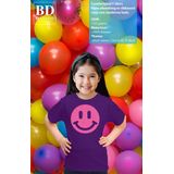 Bellatio Decorations - T-shirt - Wit - Smile Emoticon - Kinderen