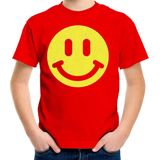 Bellatio Decorations - T-shirt - Rood - Smile Emoticon - Kinderen