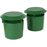 Talen Tools Slakkenval - 4x - onzichtbaar - groen - kunststof - slakkenvallen tuin
