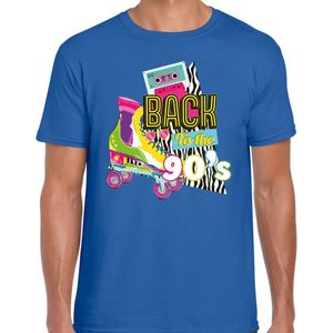 Bellatio Decorations Verkleed shirt heren - back to the 90s - blauw - jaren 90 - foute party