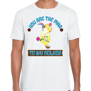 Bellatio Decorations - Tropical Party Shirt - Wit - Heren