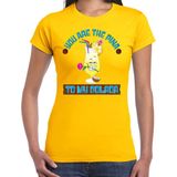 Bellatio Decorations - Tropical Party Shirt - Geel - Dames - Carnaval
