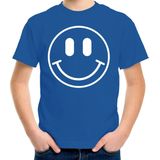 Bellatio Decorations - Verkleed T-shirt - Blauw - Smile Emoticon - Voor Kinderen