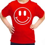 Bellatio Decorations - Verkleed Shirt - Rood - Katoen - Smile Emoticon