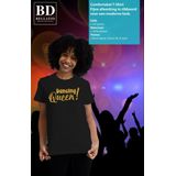 Bellatio Decorations - Vrijgezellenfeest T-shirt - Zwart - Katoen - Gouden Glitter
