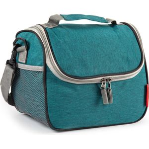 Plasticforte Koeltas/lunchtas Callela - groen - 6.5 liter - 17 x 26 x 20 cm - strand - lunchtas