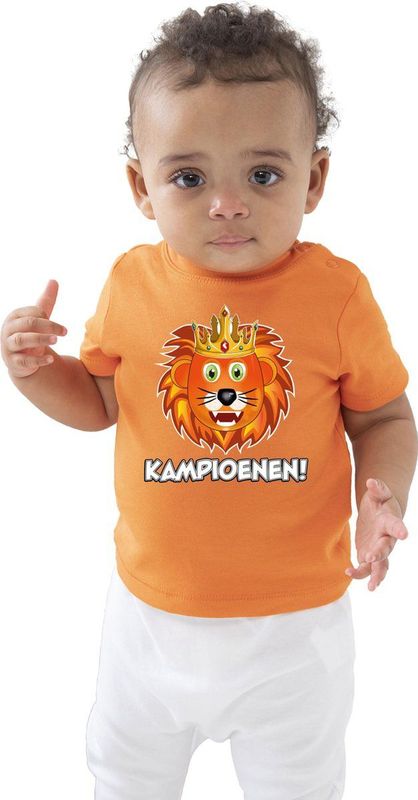 Bellatio Decorations - Verkleed T-shirt - Oranje - 100% Organisch Katoen