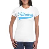 Bellatio Decorations - Foute Party T-shirt - Wit - Glitter - Dames