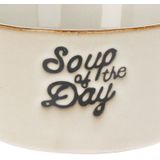 Excellent Houseware - Soepkommen - Beige - Porselein - 500ml - Met Oor