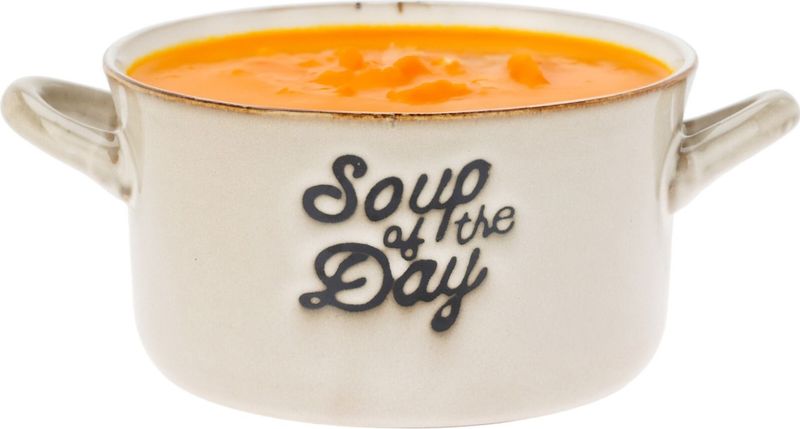 Excellent Houseware - Soepkommen - Beige - Porselein - 500ml - Met Oor