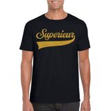 Bellatio Decorations - Foute Party T-shirt - Zwart - Glitter - 100% Katoen