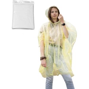 Regenponcho - Transparant - Wegwerp - Voor Volwassenen - Met Capuchon