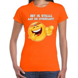 Bellatio Decorations Oranje supporter shirt dames - emoji - oranje - EK voetbal - Nederland