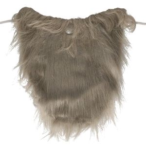 Faram Carnaval/verkleed accessoires baard - half lang - grijs - aan elastiek - kabouter/oude man